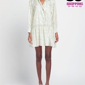 Elegant Cream Floral Dress